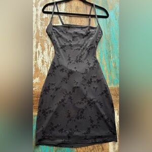 Garage Charcoal Floral Midi Dress